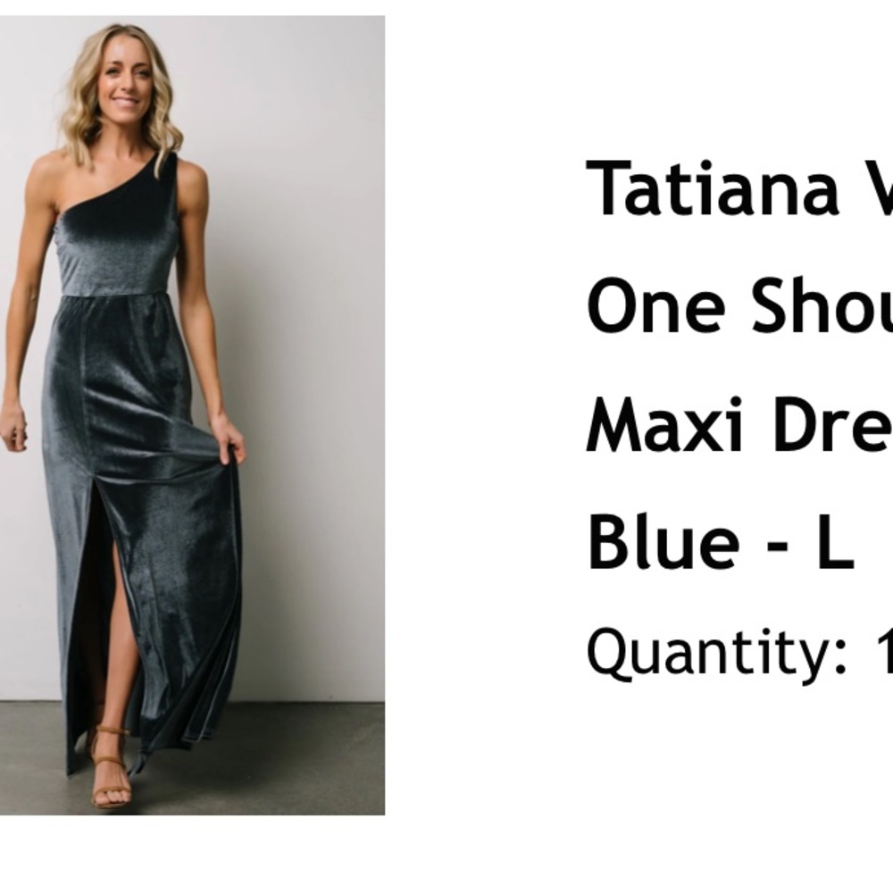 Baltic Born Maxi Velvet Dress - Blue - Never Worn with tags!
